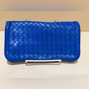 Bottega Veneta Intreccio Long Flap Wallet w/insert